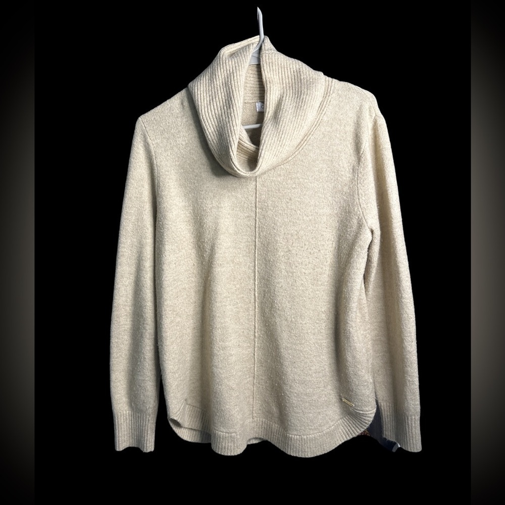 Calvin Klein Cowl Neck Sweater Cream Size Medium